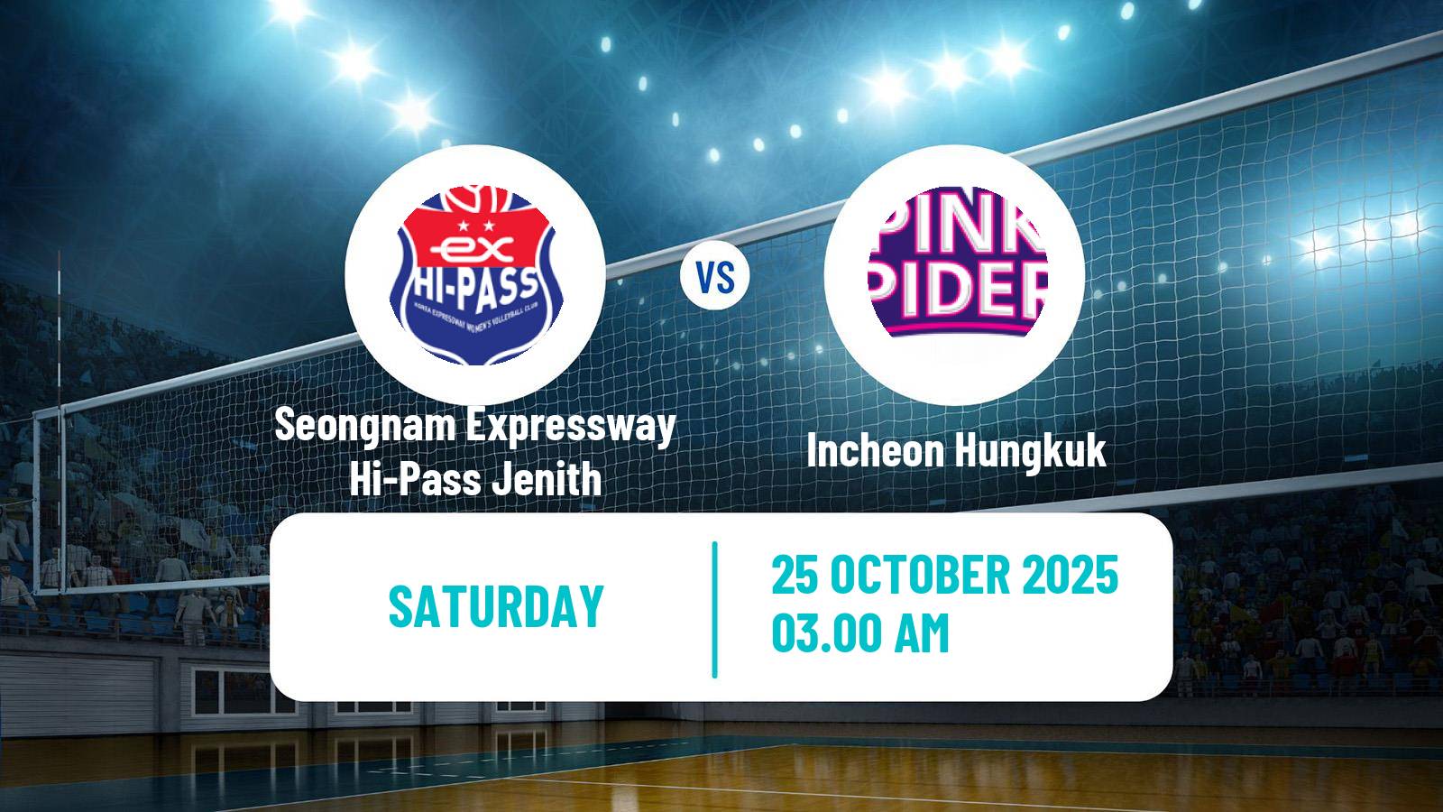 Volleyball South Korean V-League Women Seongnam Expressway Hi-Pass Jenith - Incheon Hungkuk