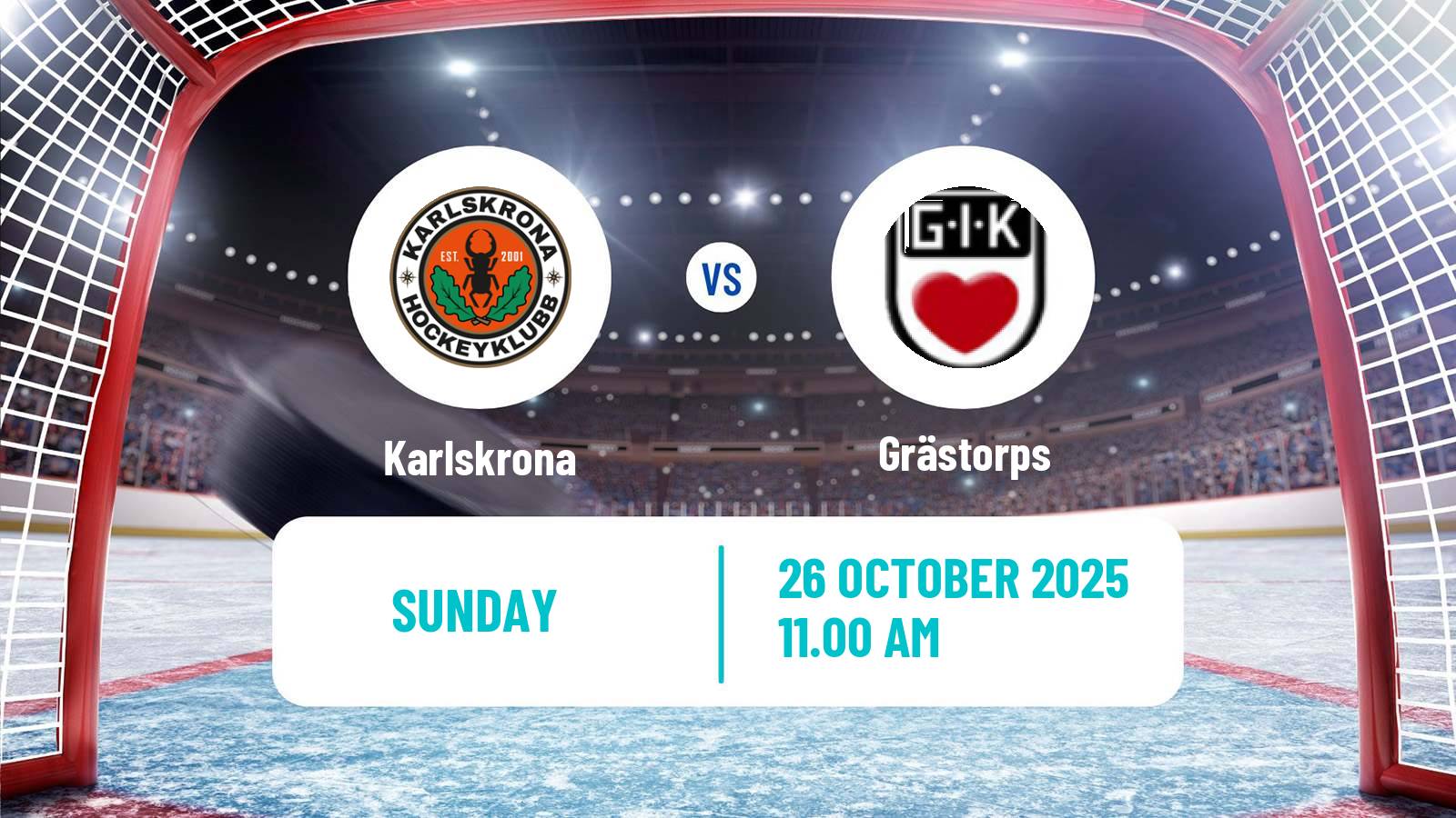 Hockey Swedish HockeyEttan Sodra Karlskrona - Grästorps