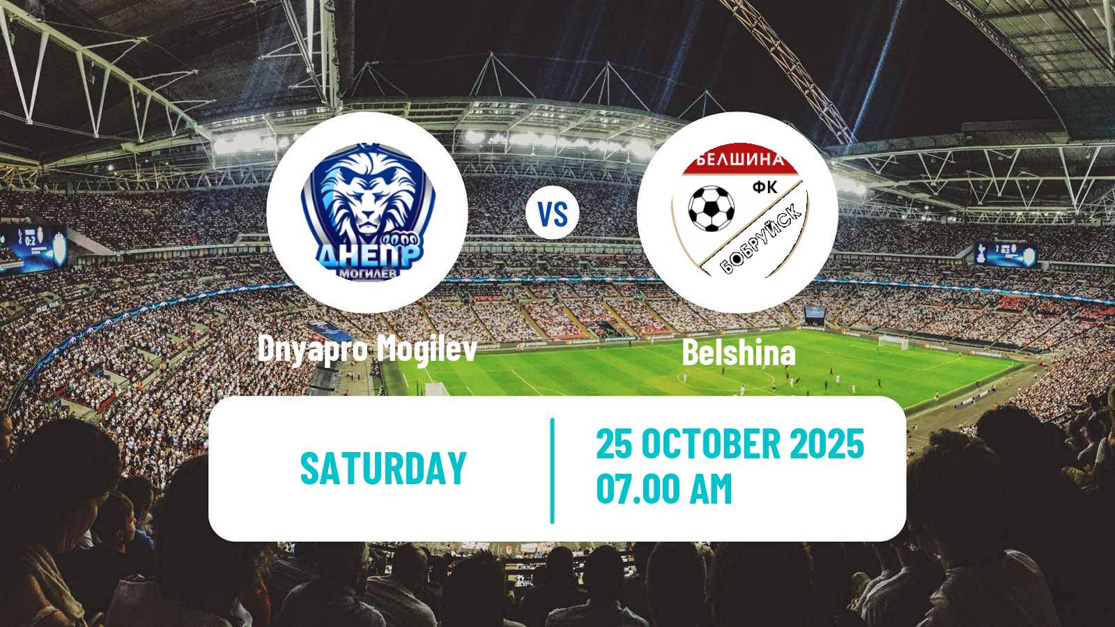 Football Belarusian Pershaya Liga Dnyapro Mogilev - Belshina