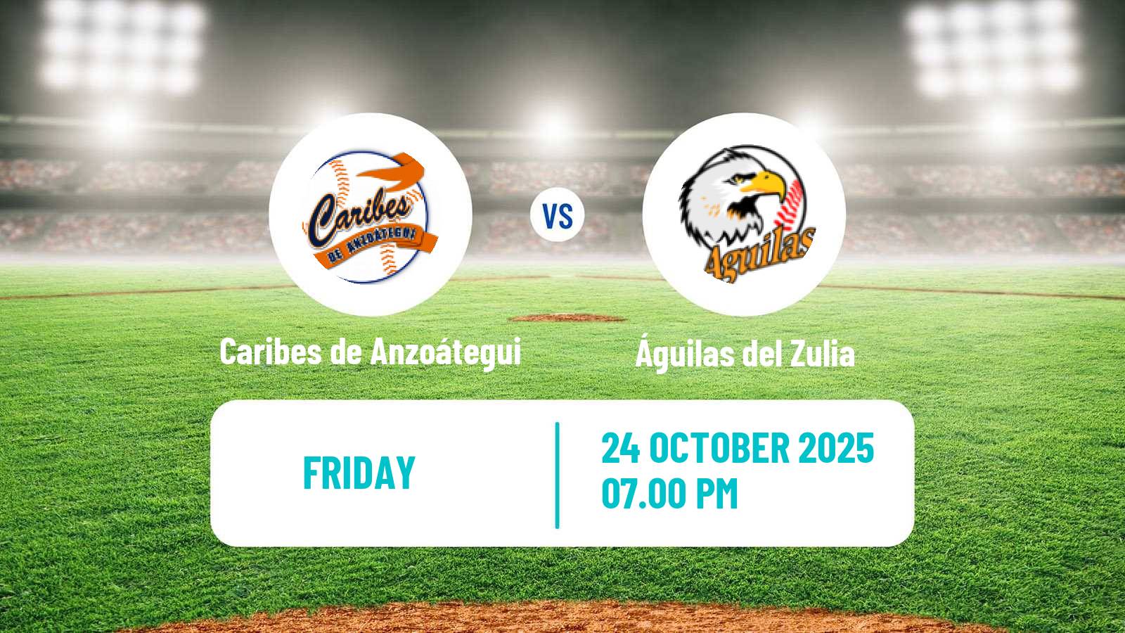 Baseball Venezuelan LVBP Caribes de Anzoátegui - Águilas del Zulia