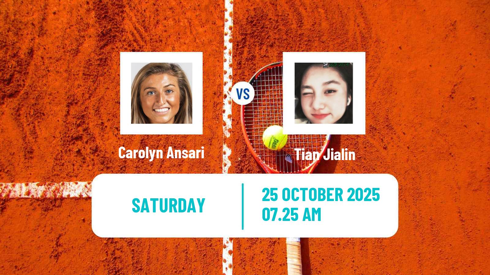Tennis ITF W35 Lagos Women Carolyn Ansari - Tian Jialin