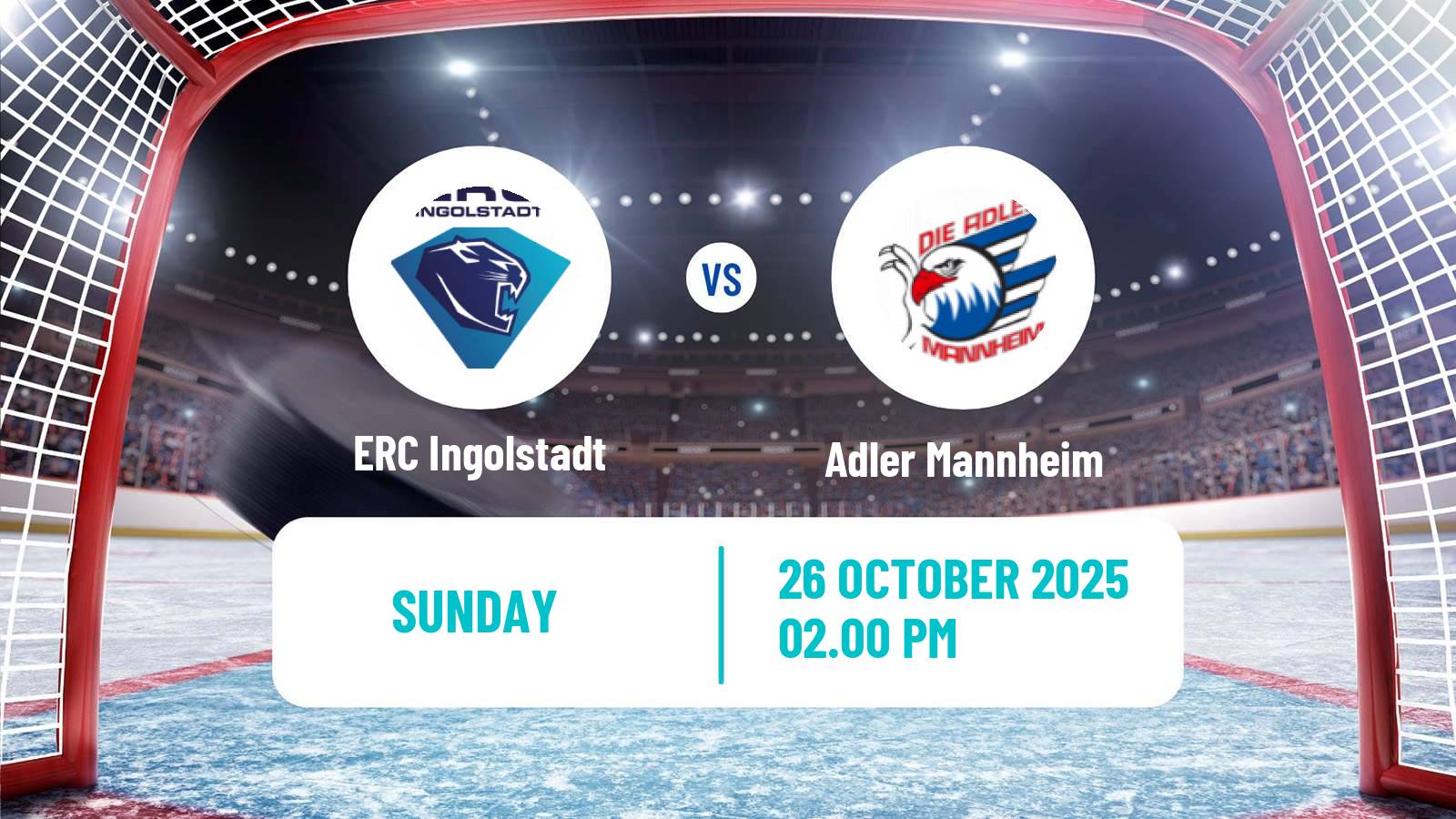 Hockey German Ice Hockey League ERC Ingolstadt - Adler Mannheim