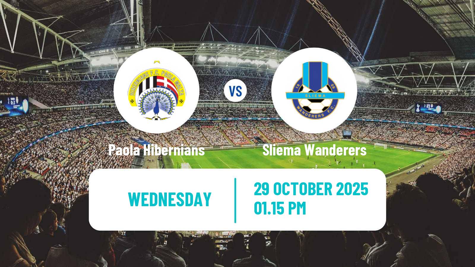 Football Maltese Premier League Paola Hibernians - Sliema Wanderers