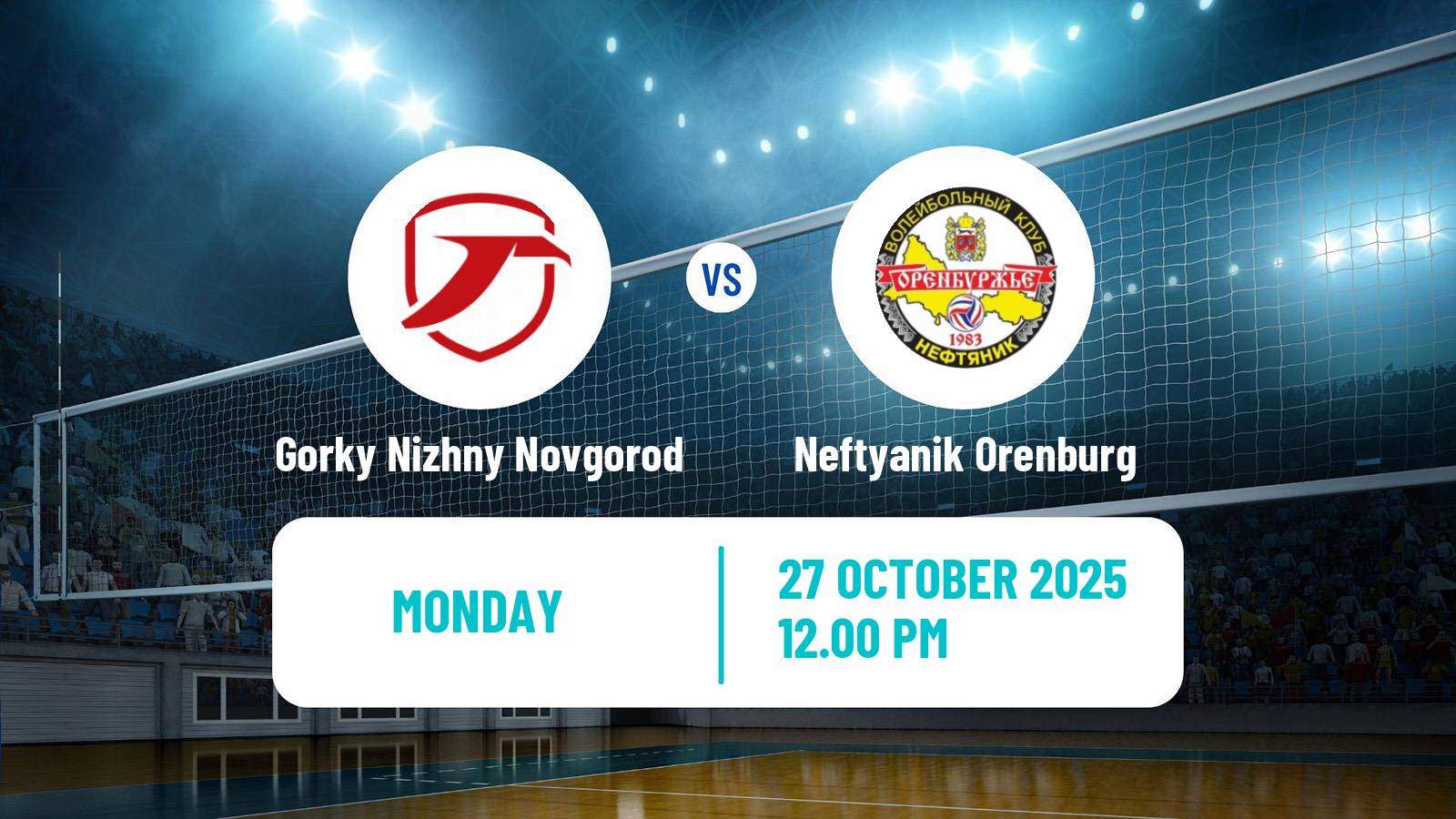 Volleyball Russian Super League Volleyball Gorky Nizhny Novgorod - Neftyanik Orenburg