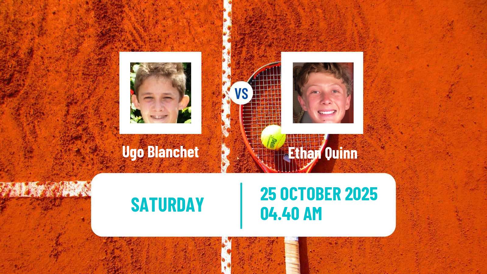 Tennis ATP Paris Ugo Blanchet - Ethan Quinn