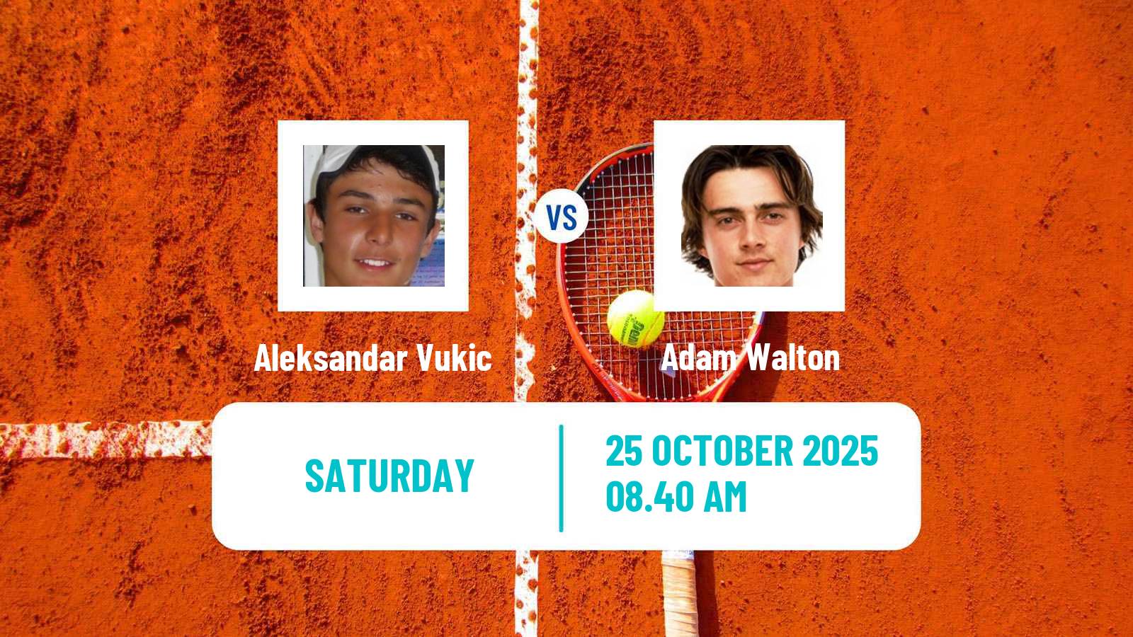 Tennis ATP Paris Aleksandar Vukic - Adam Walton