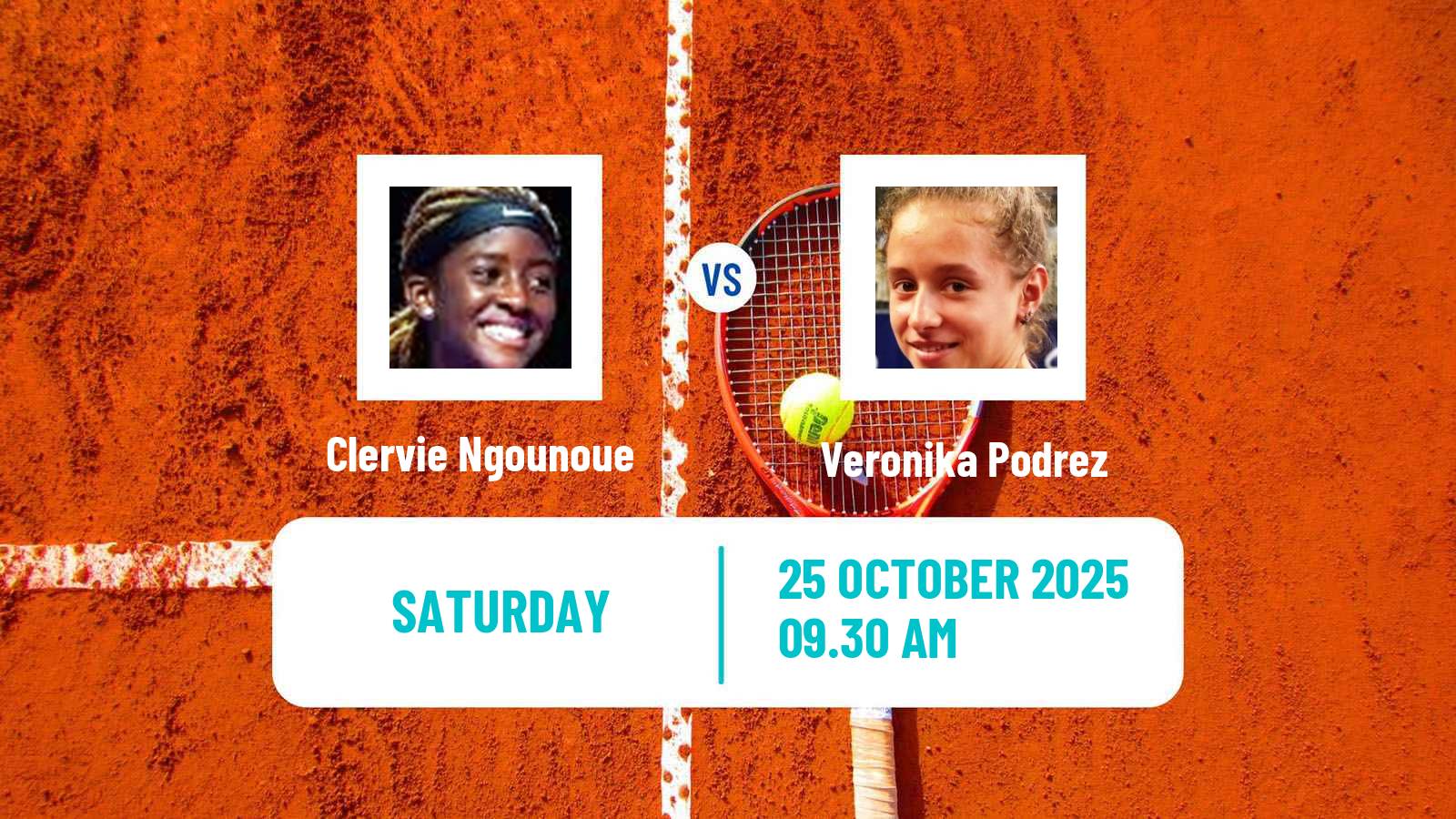 Tennis ITF W75 Poitiers Women Clervie Ngounoue - Veronika Podrez