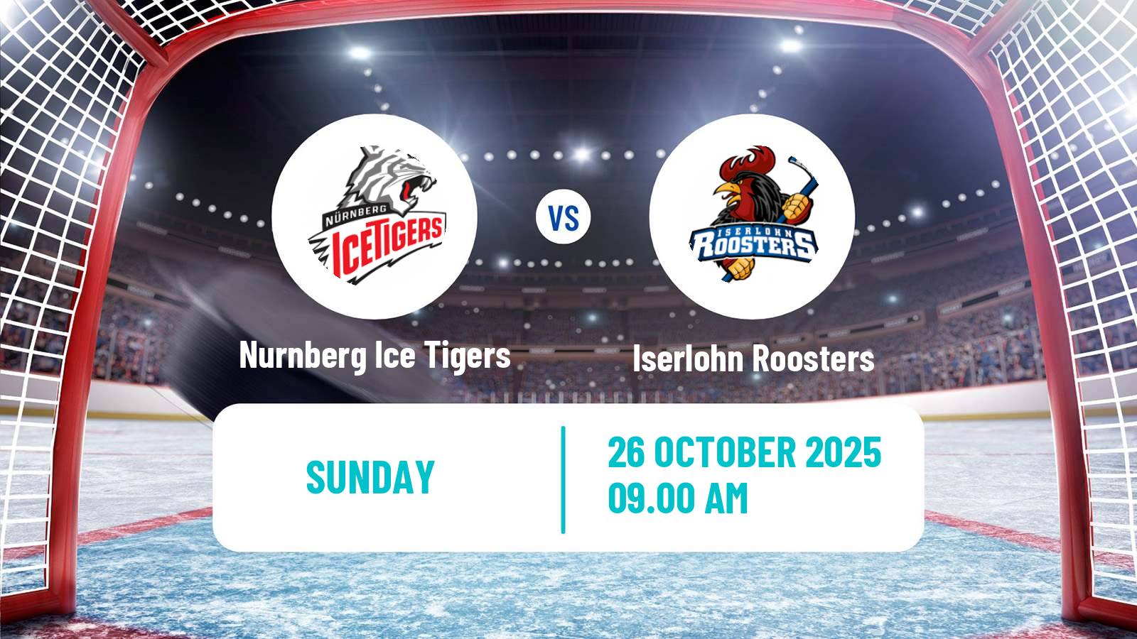 Hockey German Ice Hockey League Nurnberg Ice Tigers - Iserlohn Roosters