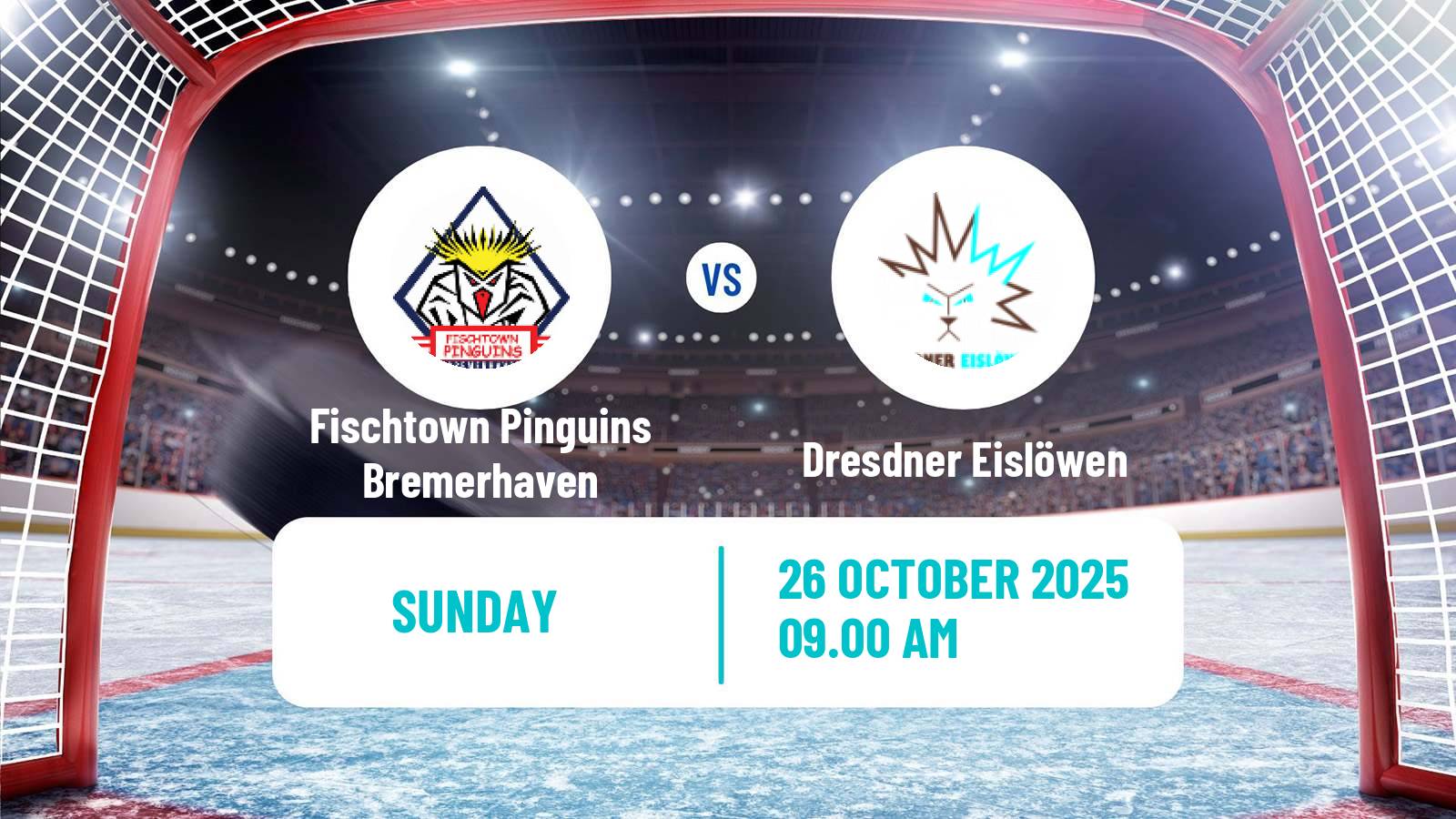 Hockey German Ice Hockey League Fischtown Pinguins Bremerhaven - Dresdner Eislöwen