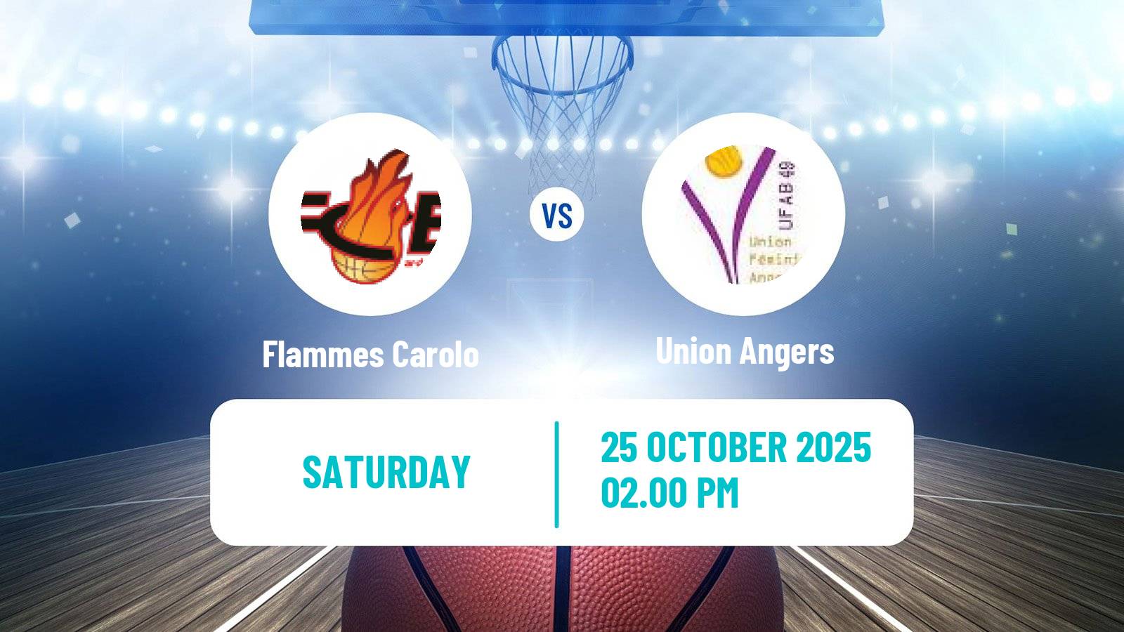 Basketball French LFB Flammes Carolo - Union Angers