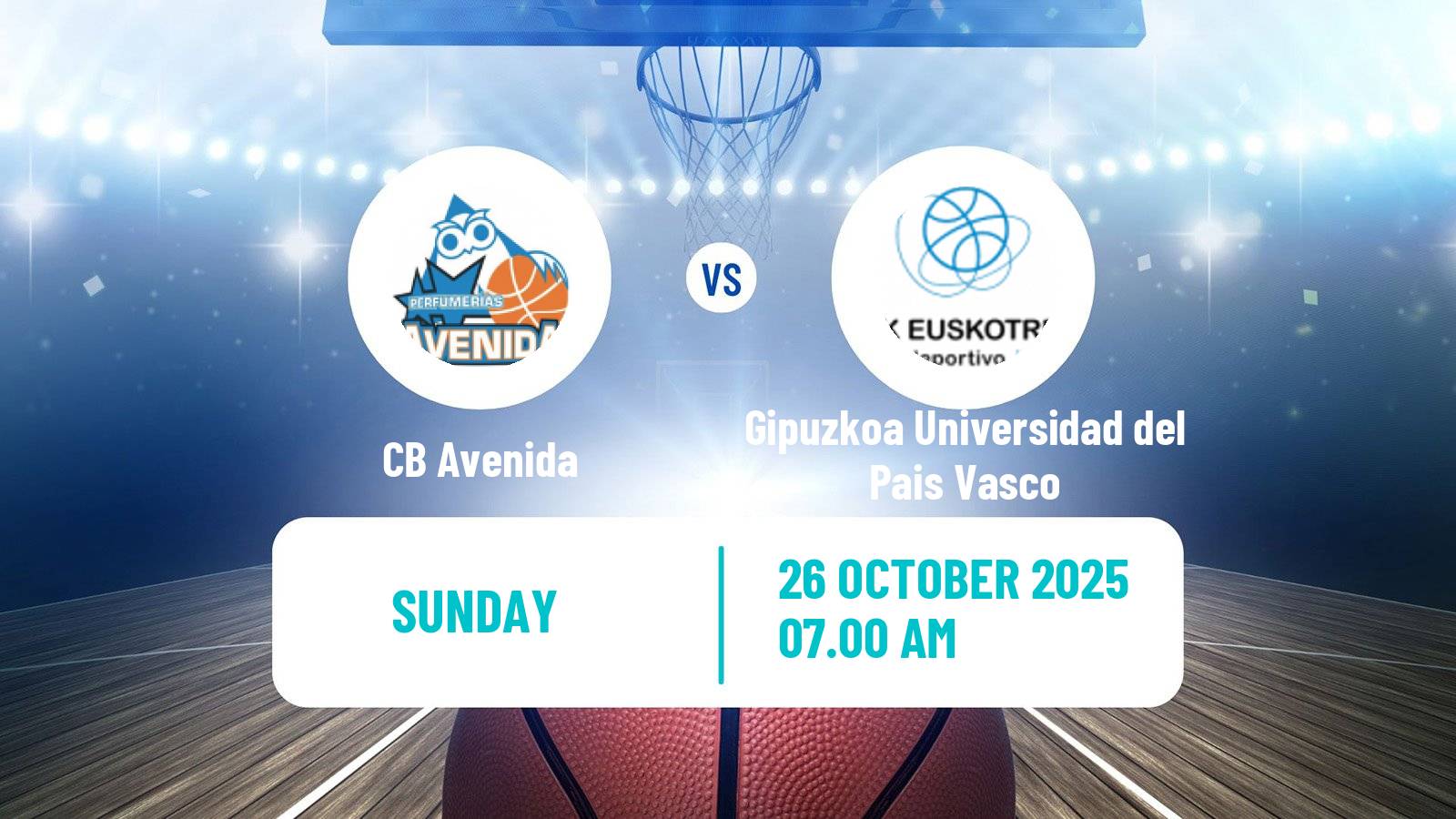 Basketball Spanish Liga Femenina Basketball CB Avenida - Gipuzkoa Universidad del Pais Vasco