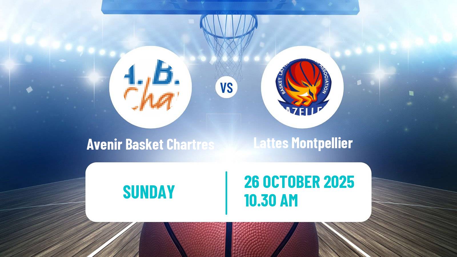 Basketball French LFB Avenir Basket Chartres - Lattes Montpellier
