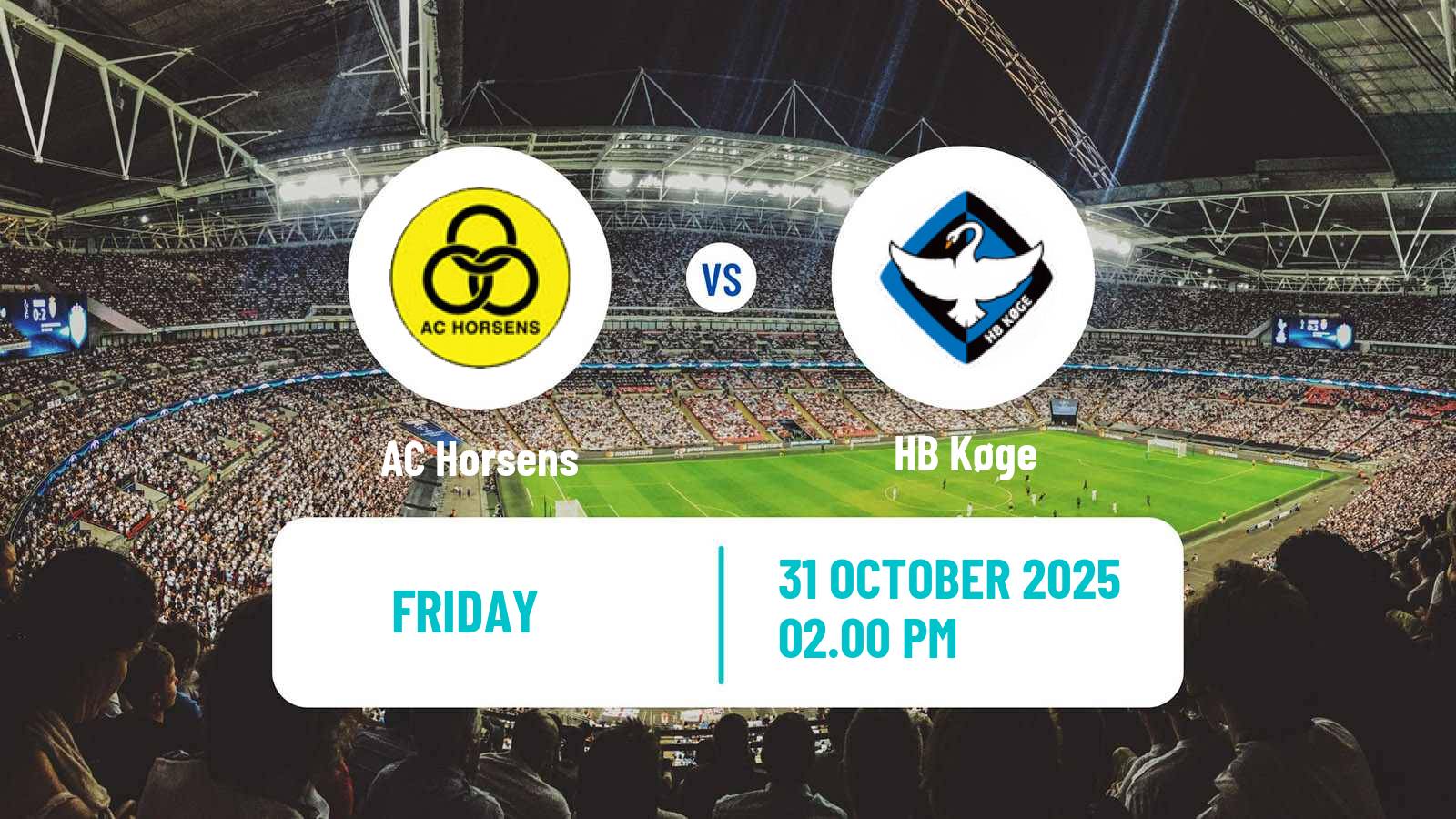 Football Danish 1 Division Horsens - HB Køge
