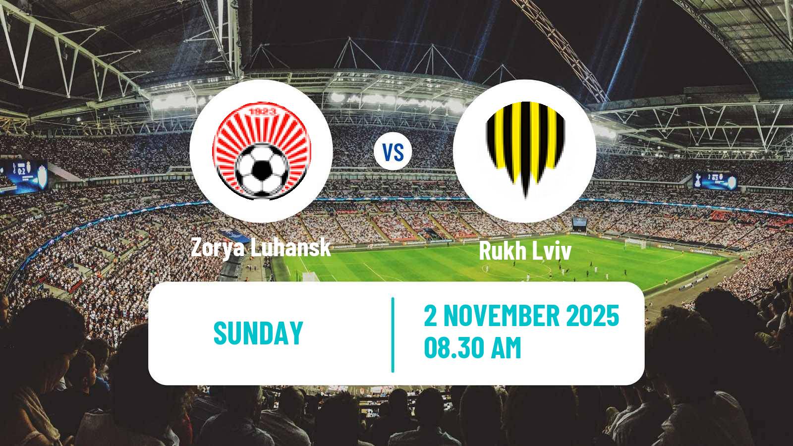 Football Ukrainian Premier League Zorya Luhansk - Rukh Lviv