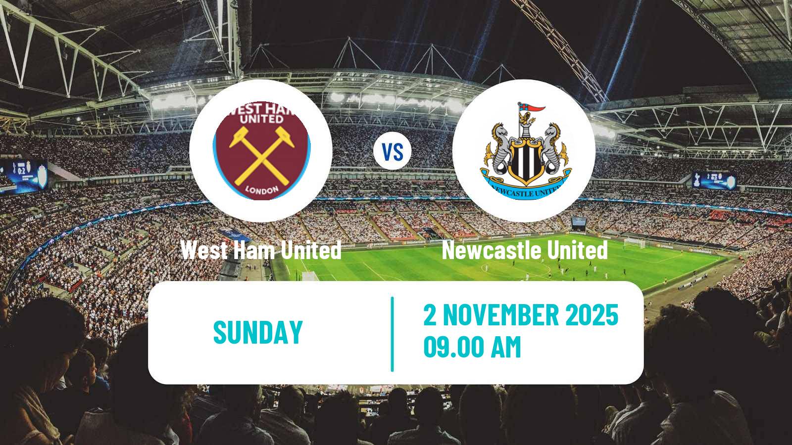 Football English Premier League West Ham United - Newcastle United