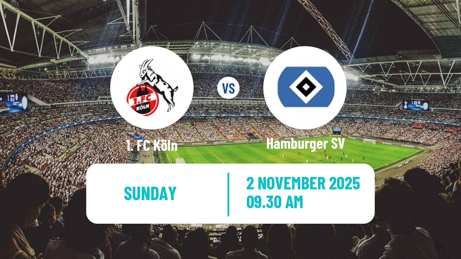 Football German Bundesliga Köln - Hamburger SV