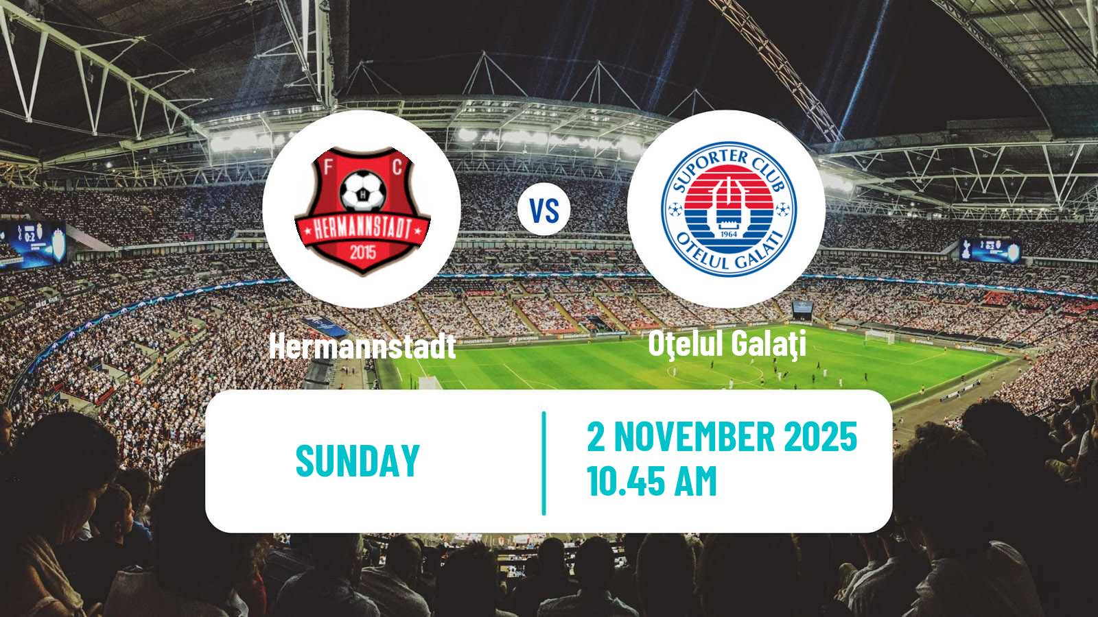 Football Romanian Liga 1 Hermannstadt - Oţelul Galaţi