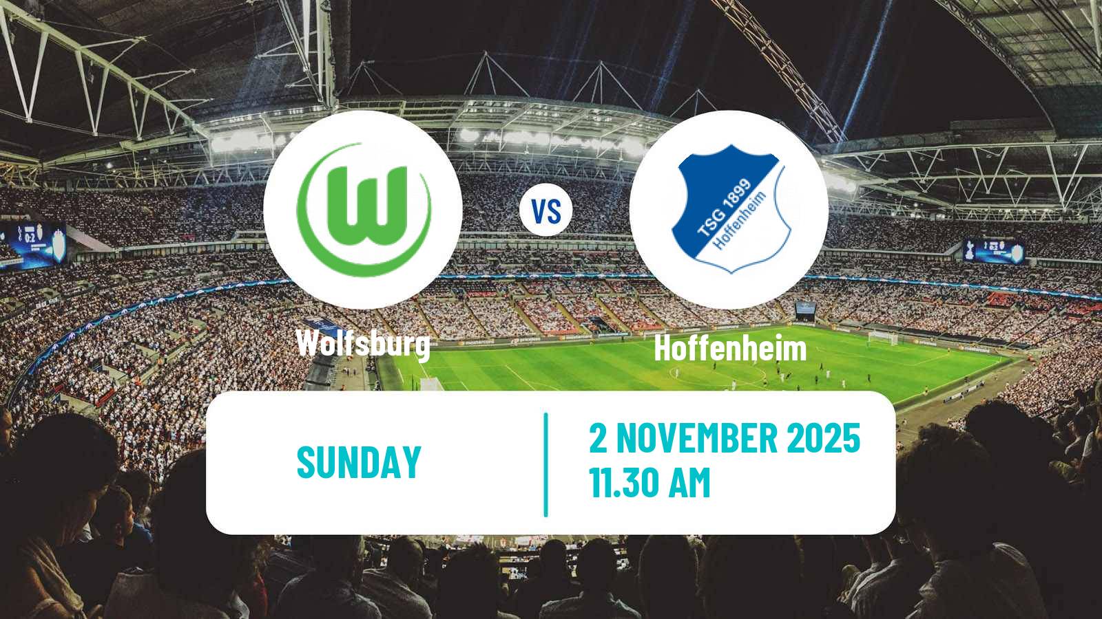 Football German Bundesliga Wolfsburg - Hoffenheim