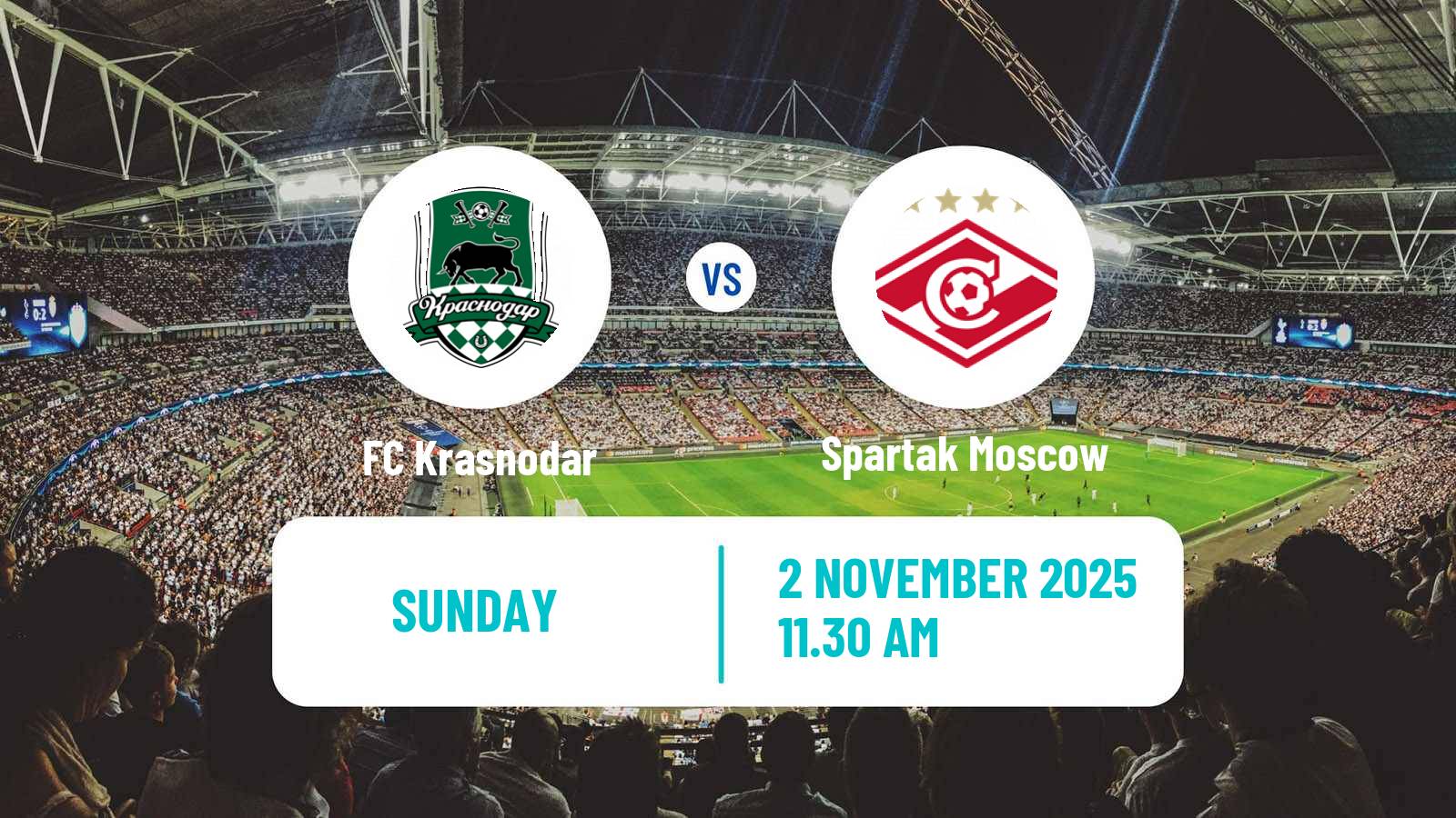 Football Russian Premier League Krasnodar - Spartak Moscow