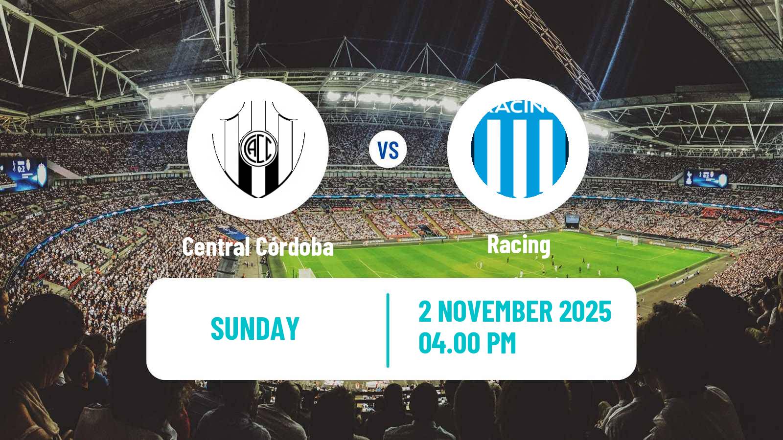 Football Argentinian Liga Profesional Central Córdoba - Racing