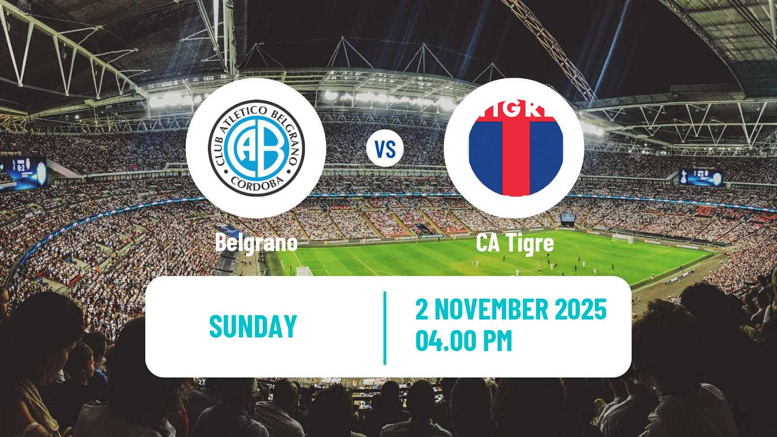 Football Argentinian Liga Profesional Belgrano - Tigre