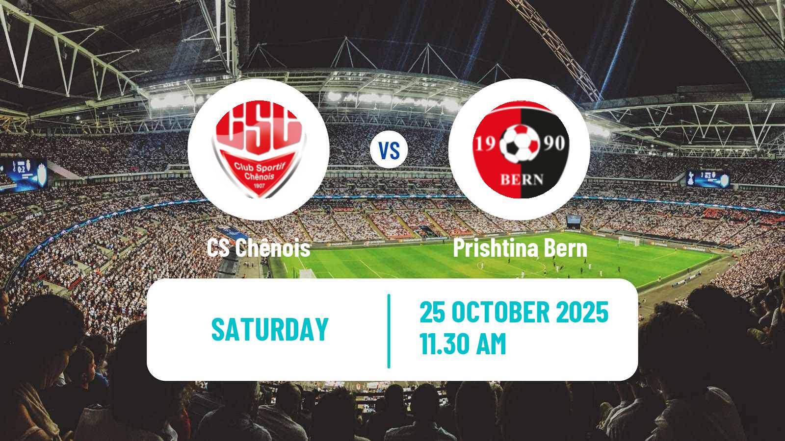 Football Swiss 1 Liga Classic Group 1 Chênois - Prishtina Bern