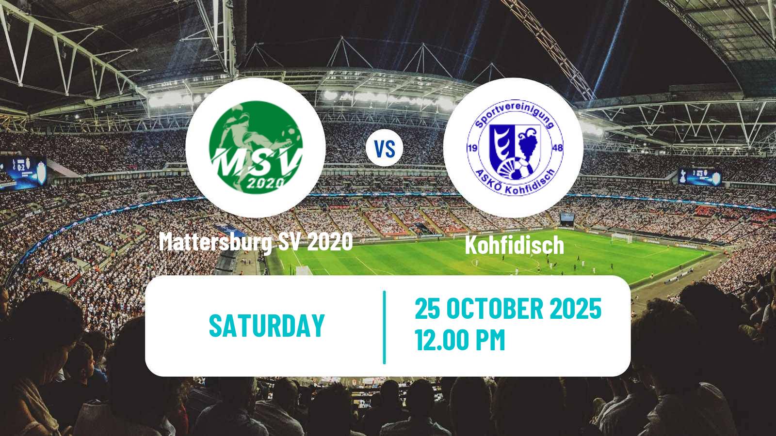 Football Austrian Landesliga Burgenland Mattersburg SV 2020 - Kohfidisch