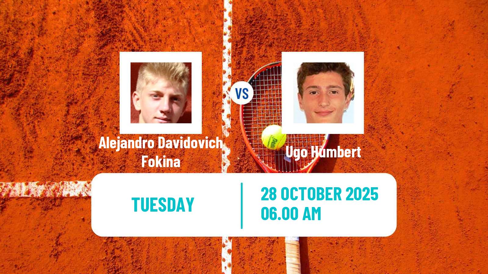 Tennis ATP Paris Alejandro Davidovich Fokina - Ugo Humbert