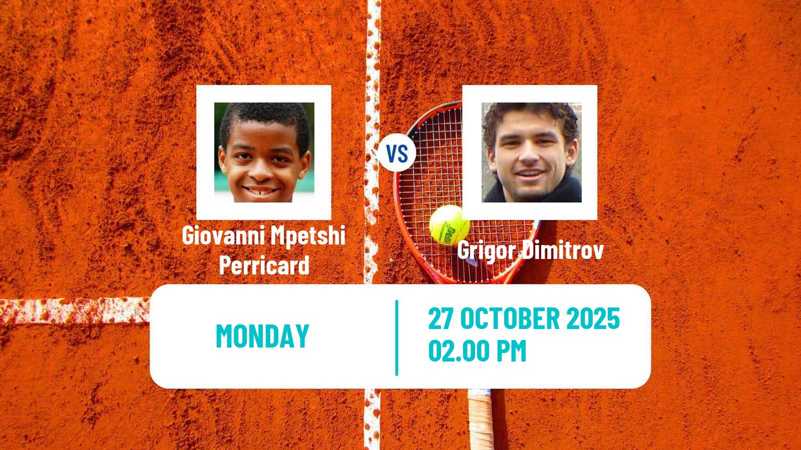 Tennis ATP Paris Giovanni Mpetshi Perricard - Grigor Dimitrov