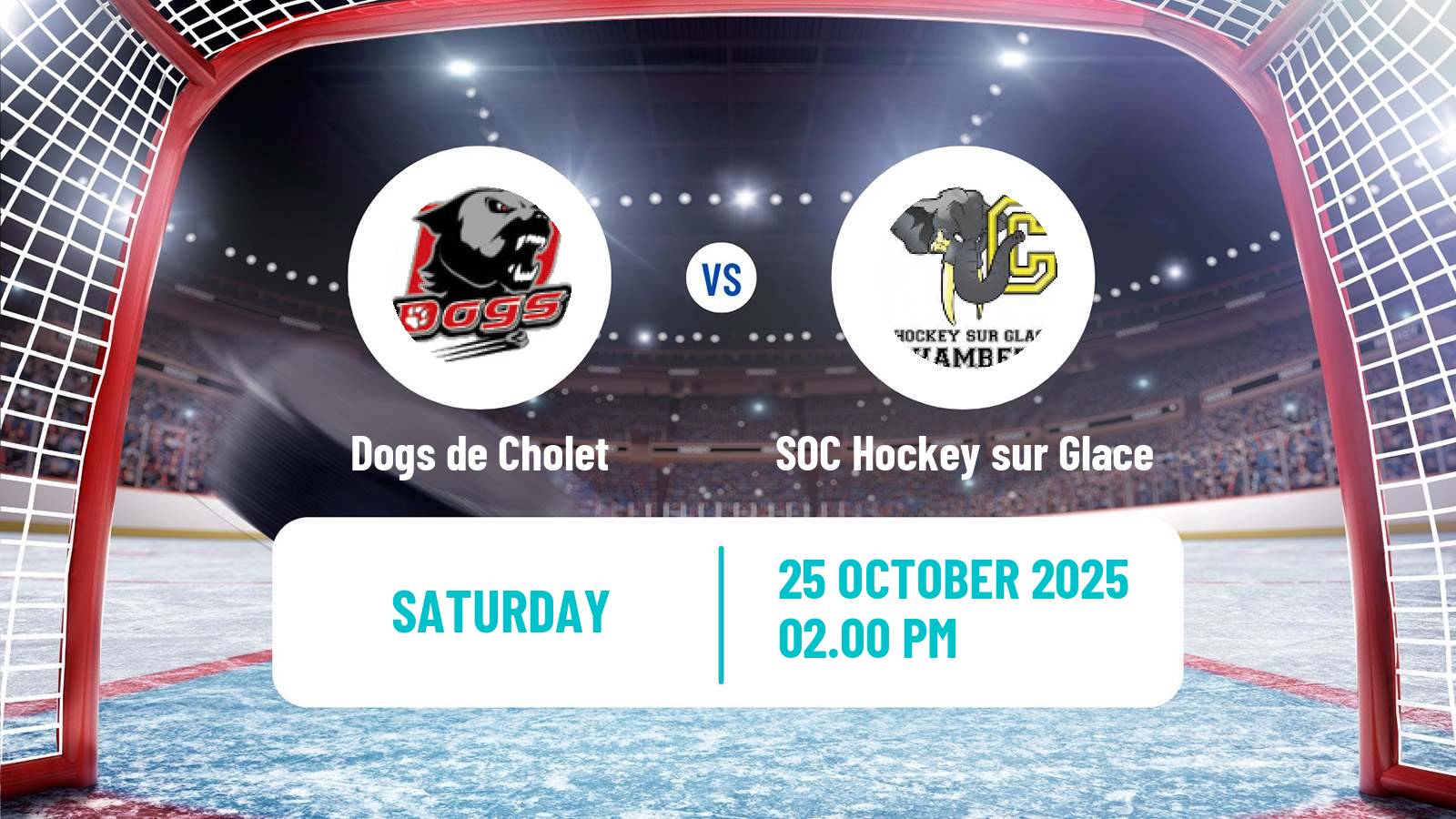 Hockey French D1 Ice Hockey Dogs de Cholet - SOC Hockey sur Glace