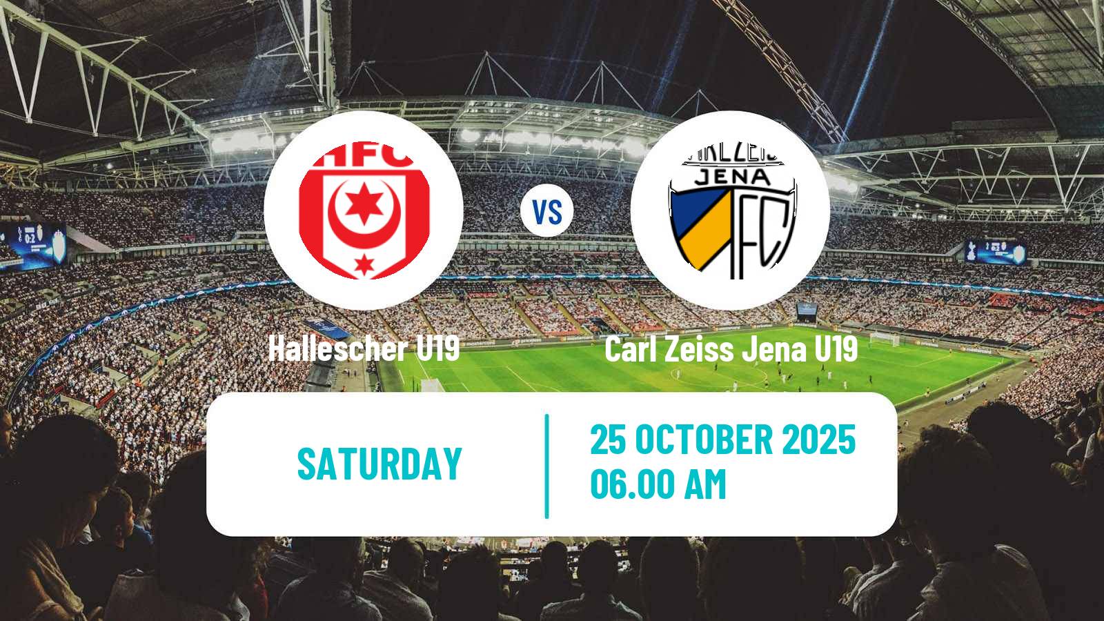 Football German DFB Youth League Hallescher U19 - Carl Zeiss Jena U19