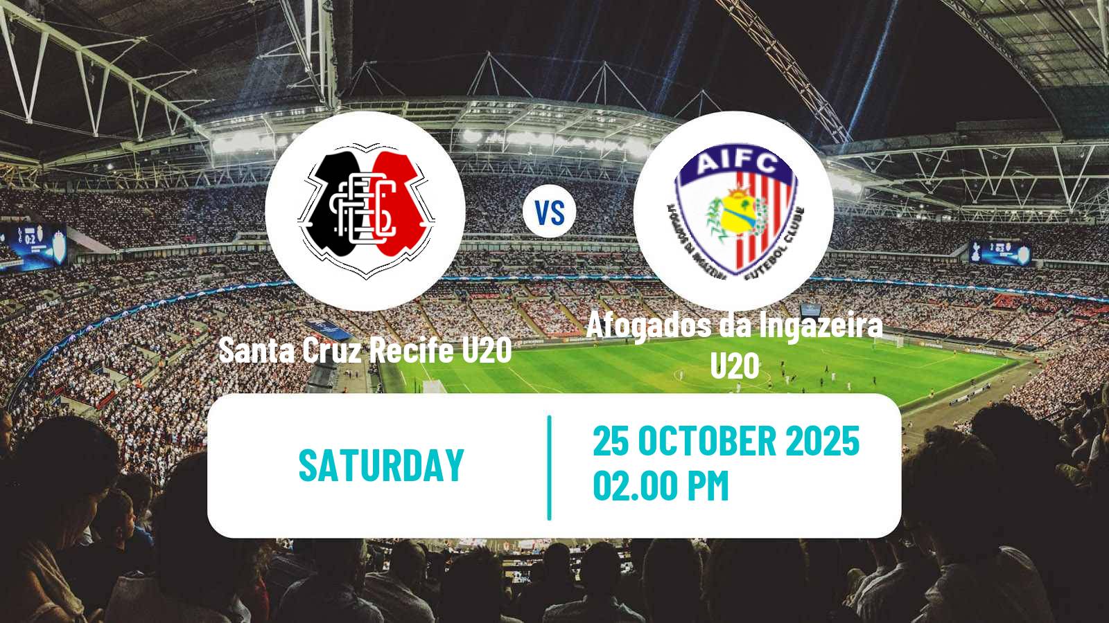 Football Brazilian Pernambucano U20 Santa Cruz Recife U20 - Afogados da Ingazeira U20