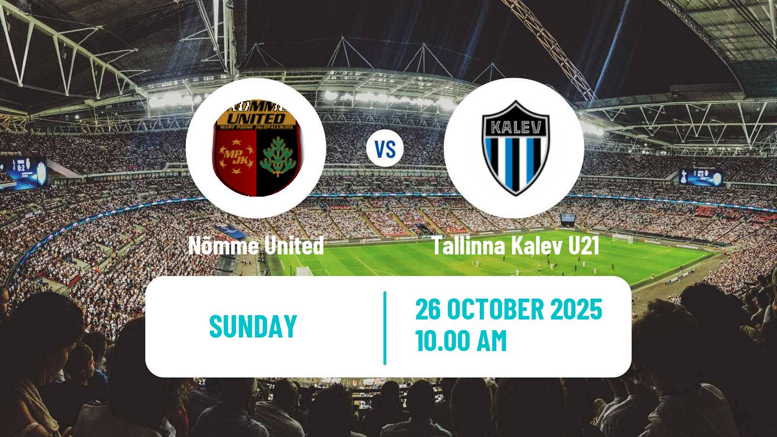 Football Estonian Esiliiga Nõmme United - Tallinna Kalev U21