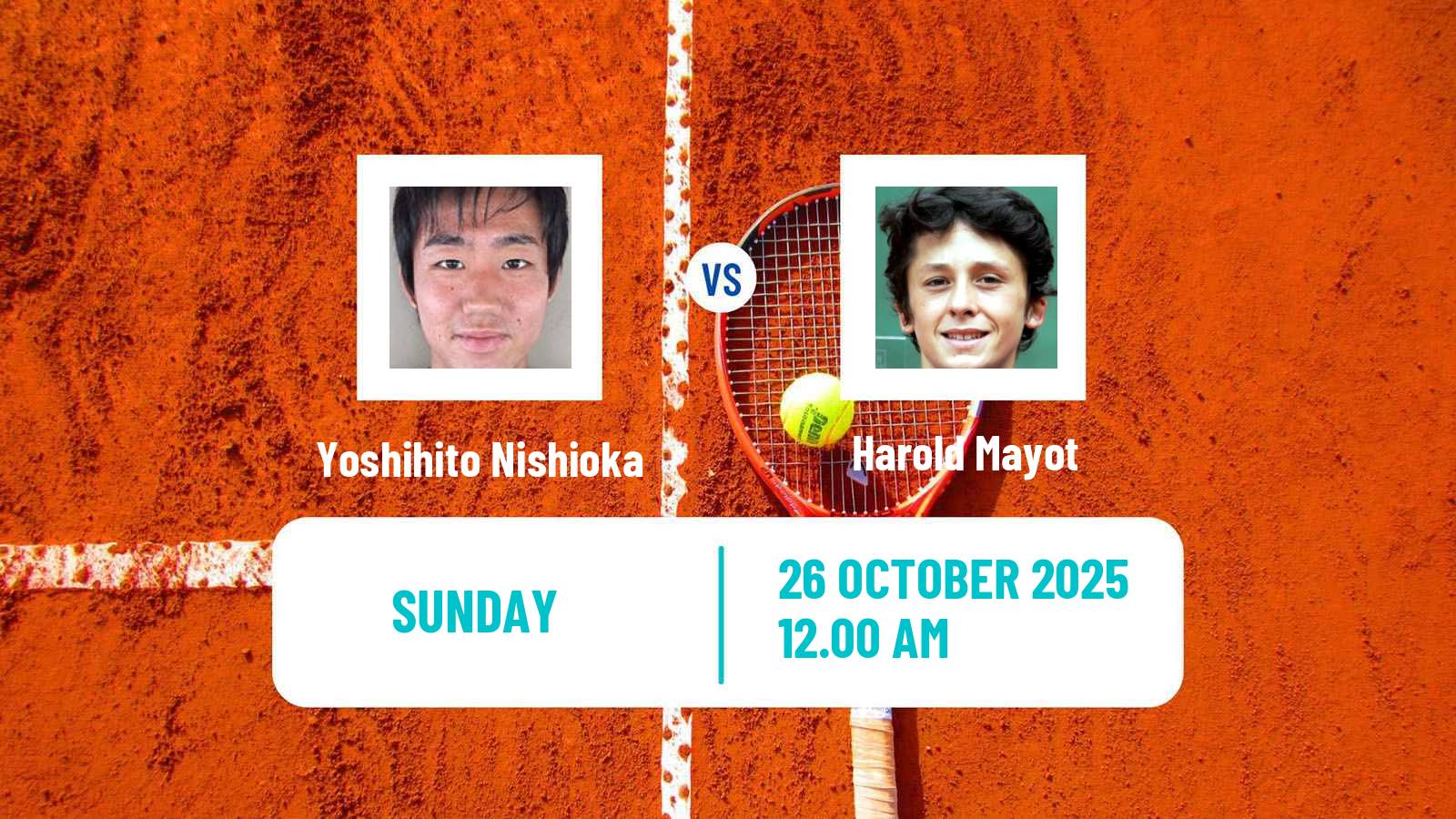 Tennis Suzhou Challenger Men Yoshihito Nishioka - Harold Mayot