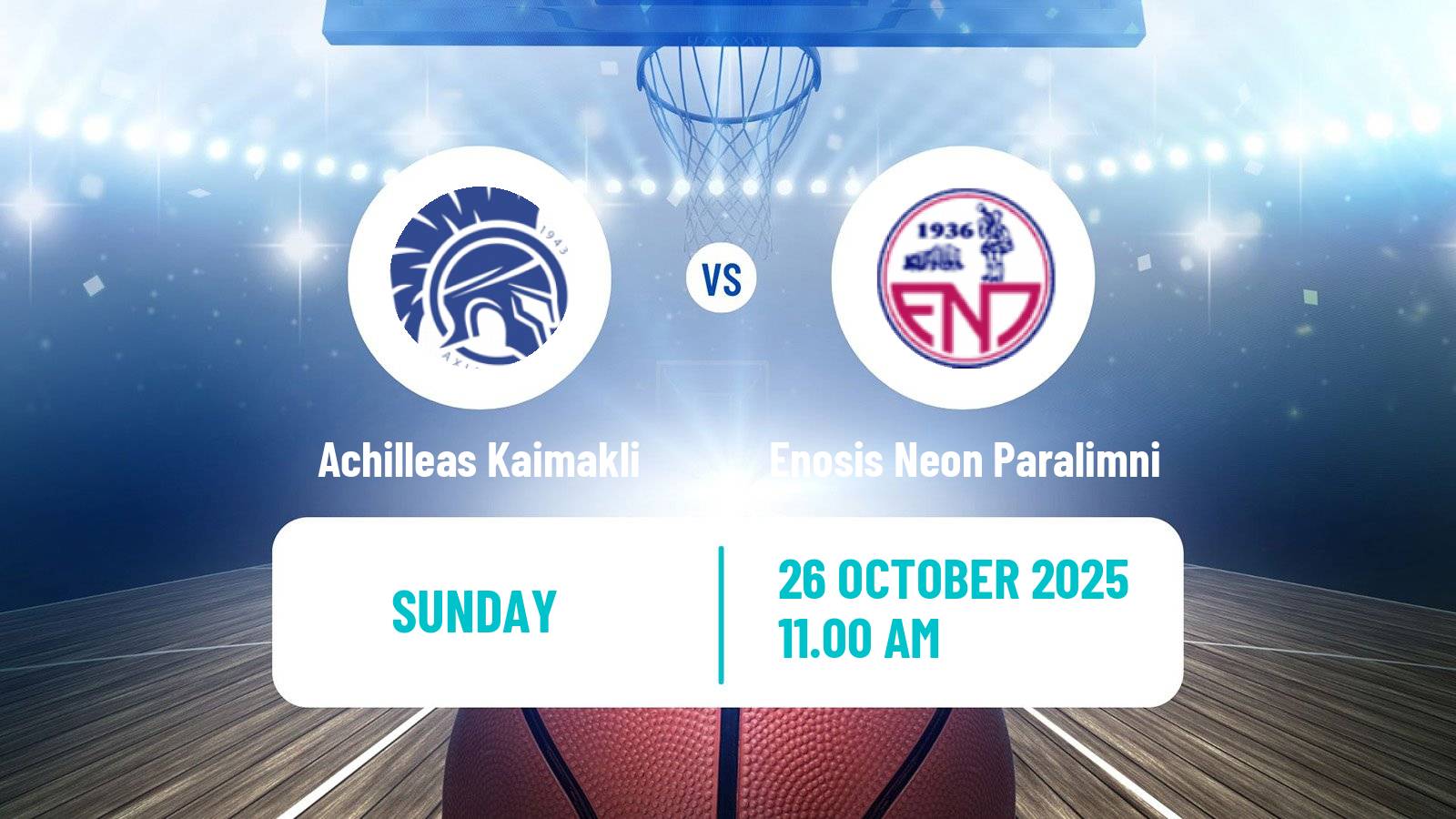 Basketball Cypriot Division A Basketball Achilleas Kaimakli - Enosis Neon Paralimni