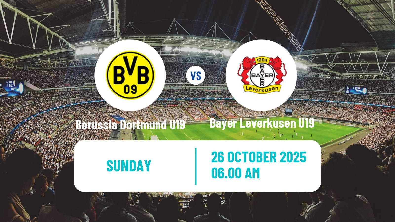 Football German DFB Youth League Borussia Dortmund U19 - Bayer Leverkusen U19