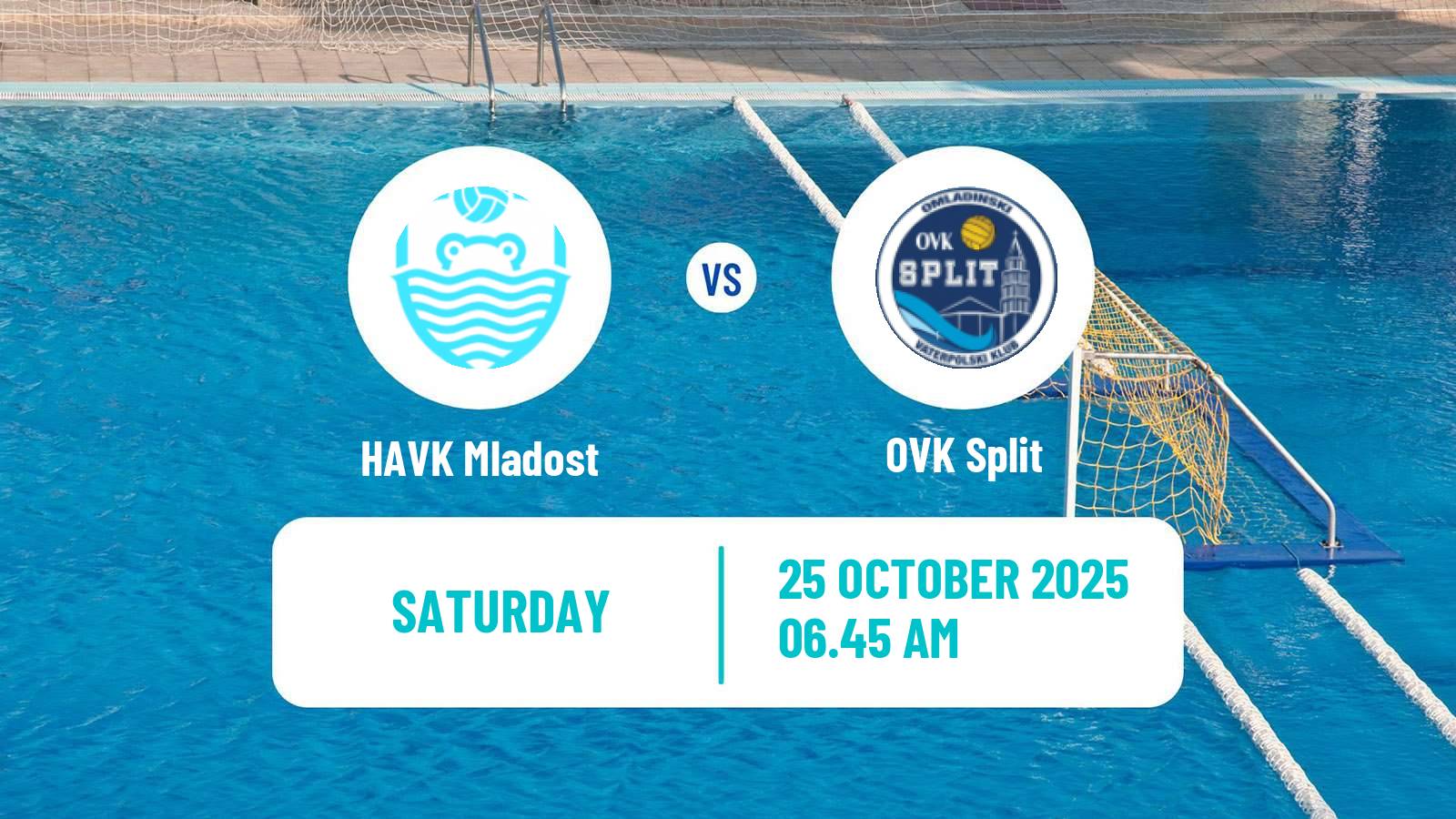 Water polo Croatian Water Polo Prva Liga HAVK Mladost - Split