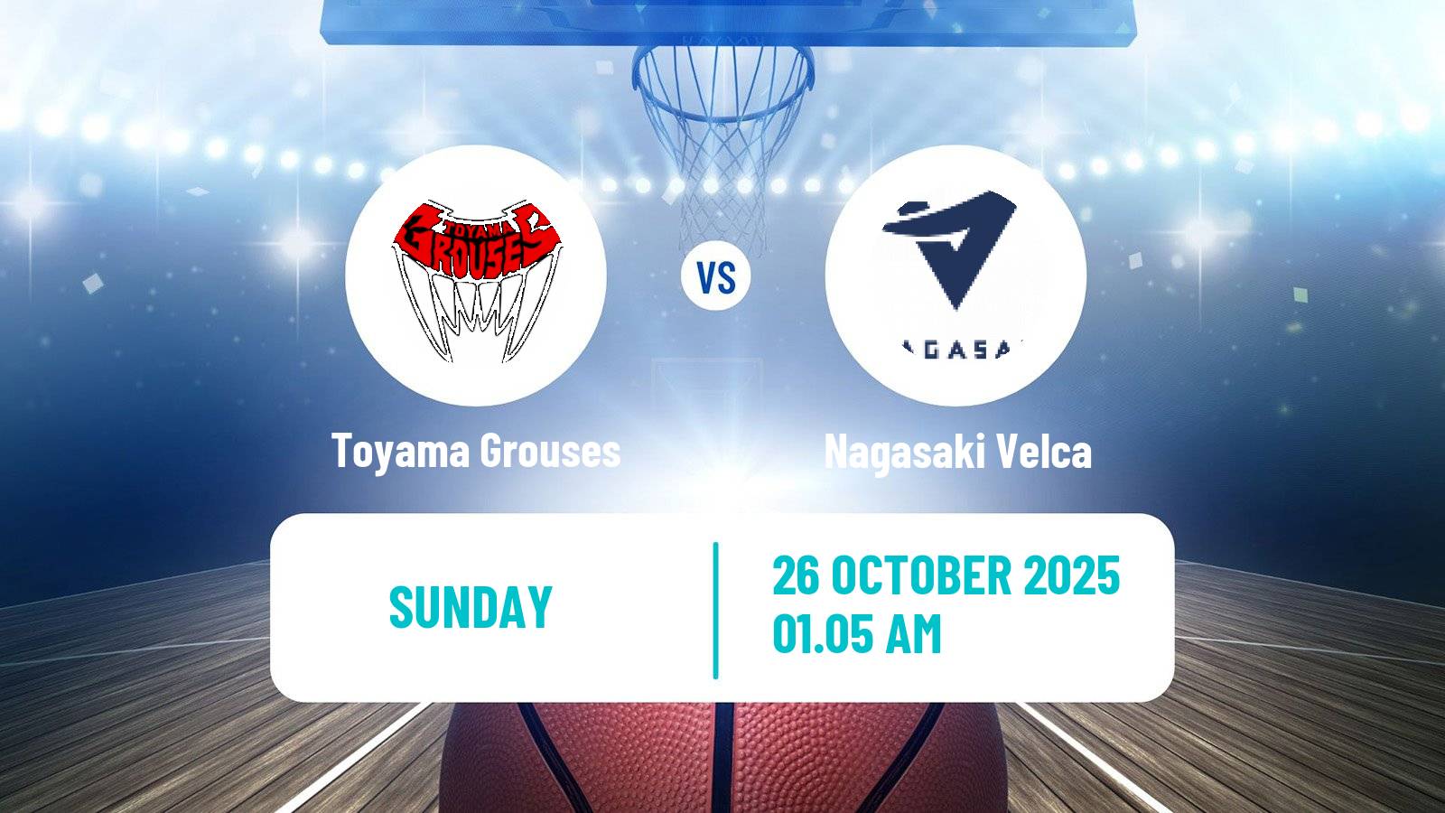Basketball BJ League Toyama Grouses - Nagasaki Velca