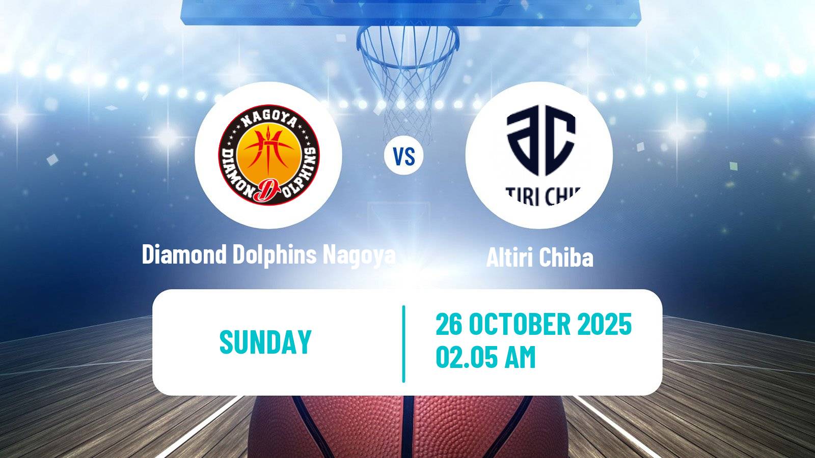 Basketball BJ League Diamond Dolphins Nagoya - Altiri Chiba