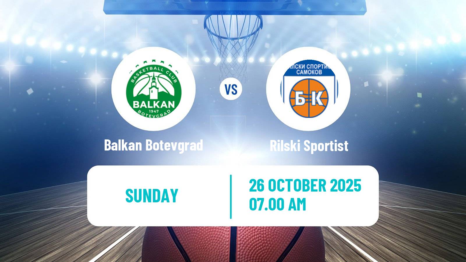 Basketball Bulgarian NBL Balkan Botevgrad - Rilski Sportist