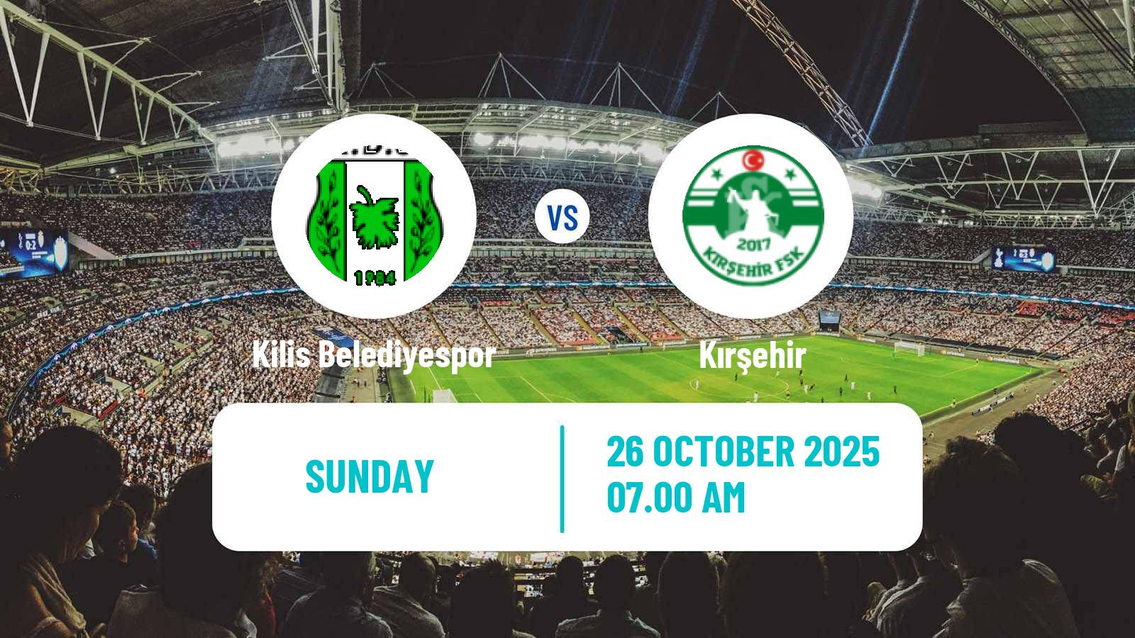 Football Turkish 3 Lig Group 2 Kilis Belediyespor - Kırşehir
