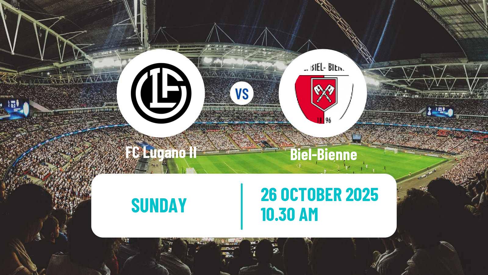 Football Swiss Promotion League Lugano II - Biel-Bienne