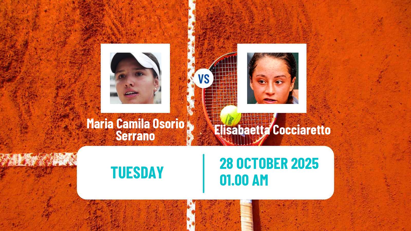 Tennis WTA Jiujiang Maria Camila Osorio Serrano - Elisabaetta Cocciaretto