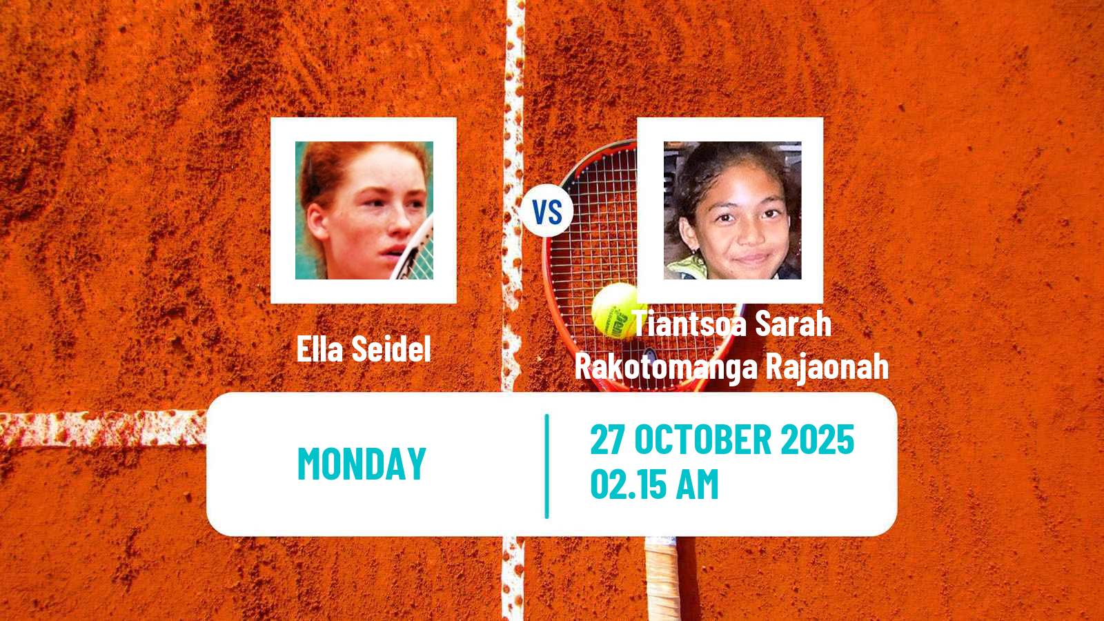 Tennis WTA Jiujiang Ella Seidel - Tiantsoa Sarah Rakotomanga Rajaonah
