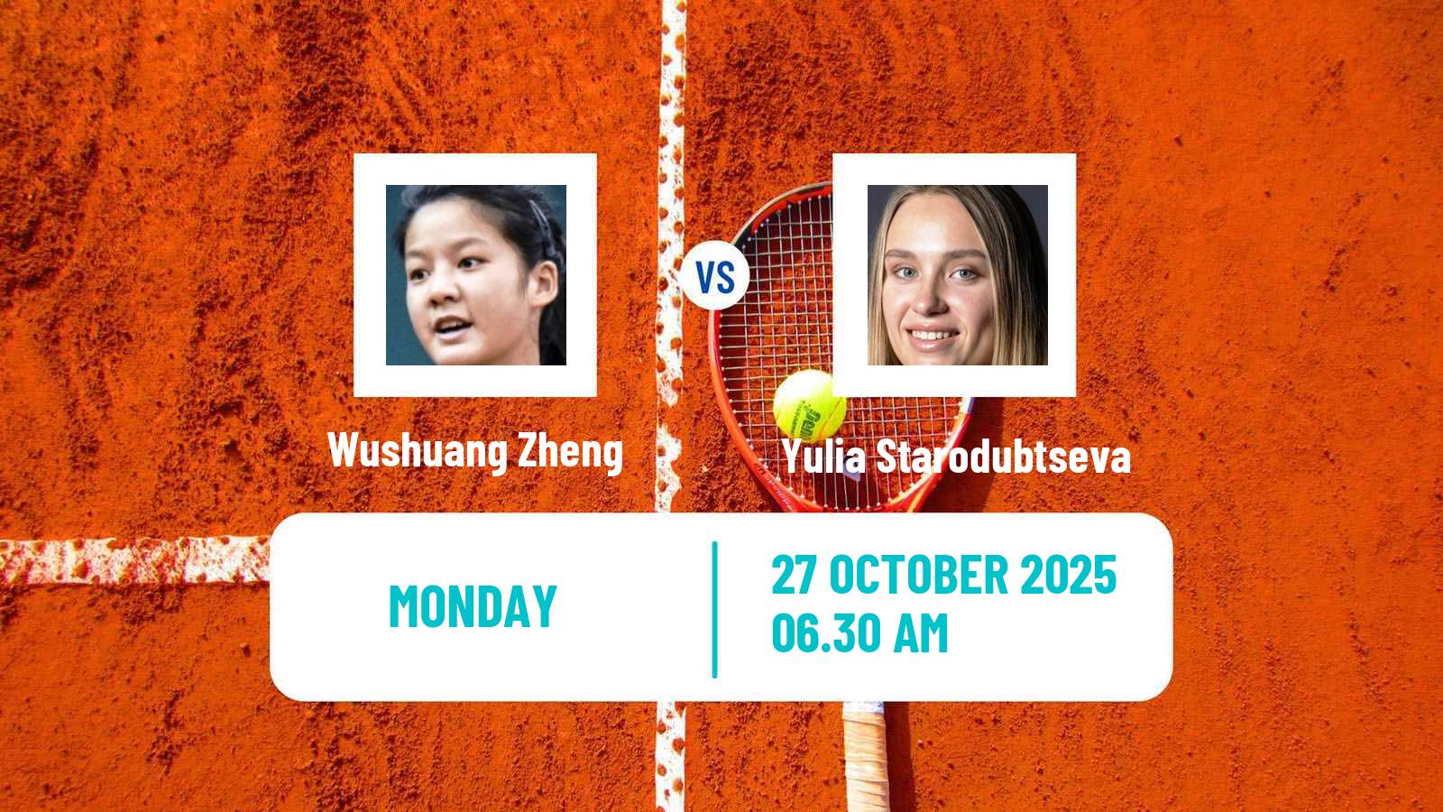 Tennis WTA Jiujiang Wushuang Zheng - Yulia Starodubtseva