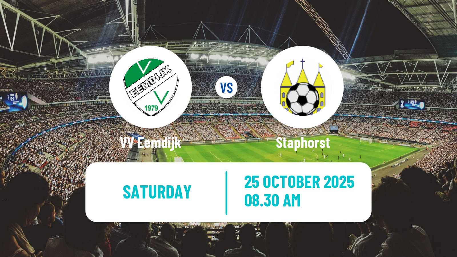 Football Dutch Derde Divisie Eemdijk - Staphorst