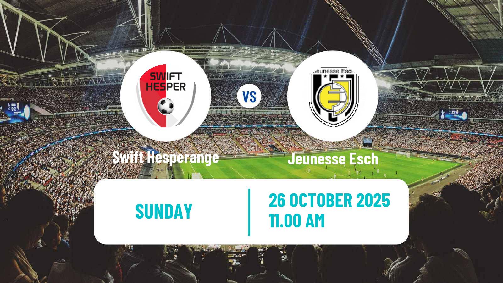 Football Luxembourg National Division Swift Hesperange - Jeunesse Esch