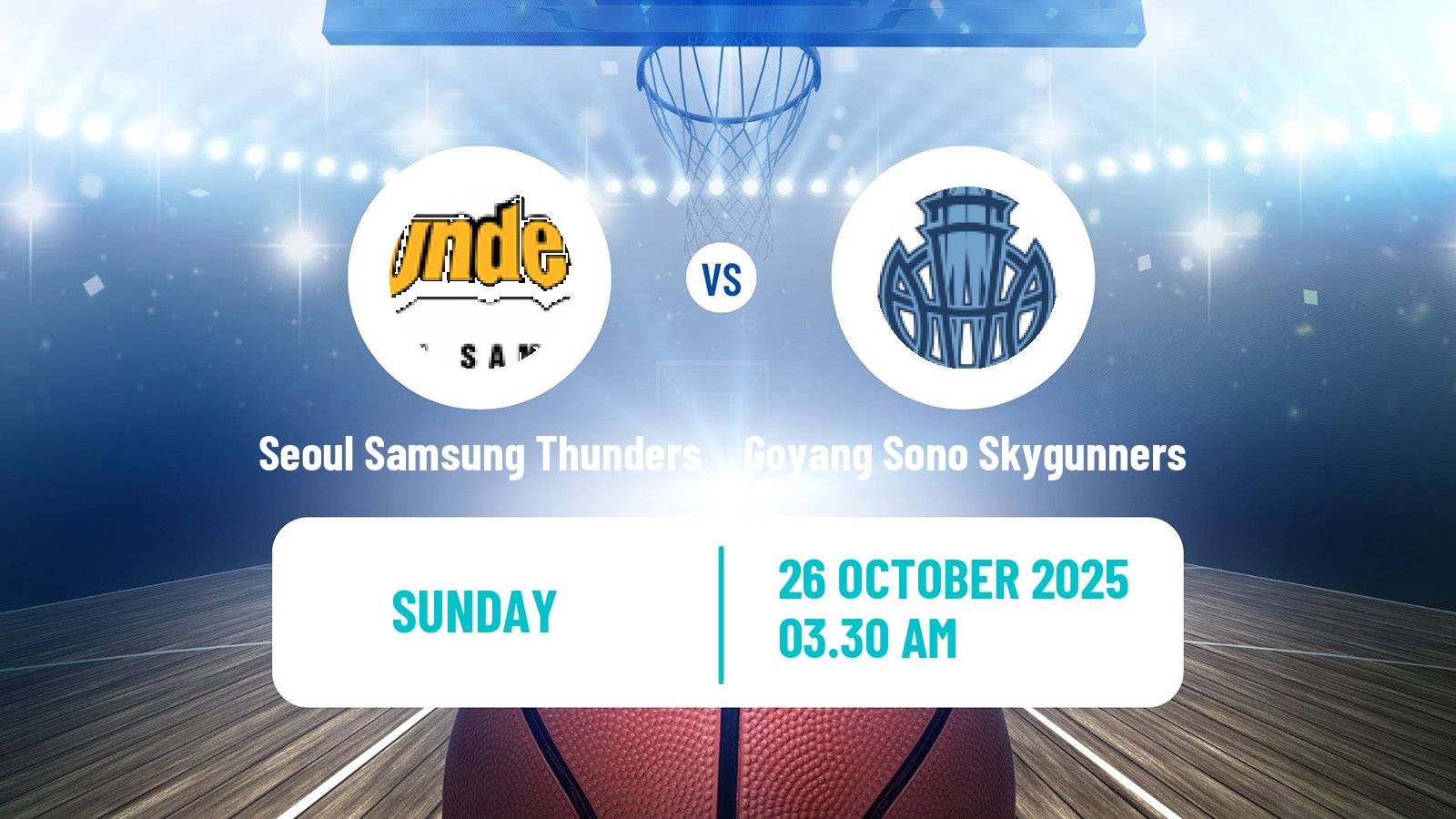 Basketball KBL Seoul Samsung Thunders - Goyang Sono Skygunners