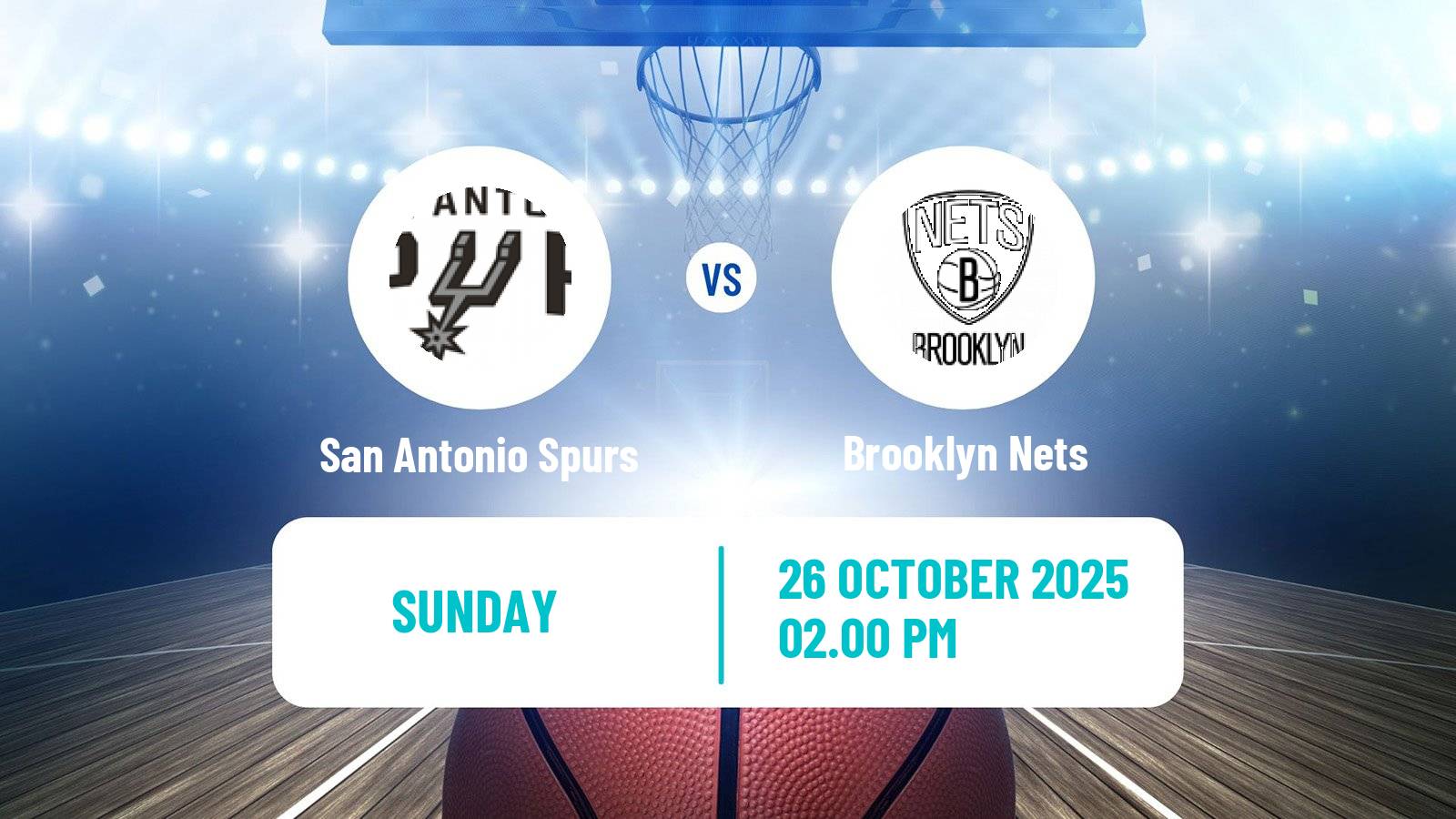 Basketball NBA San Antonio Spurs - Brooklyn Nets