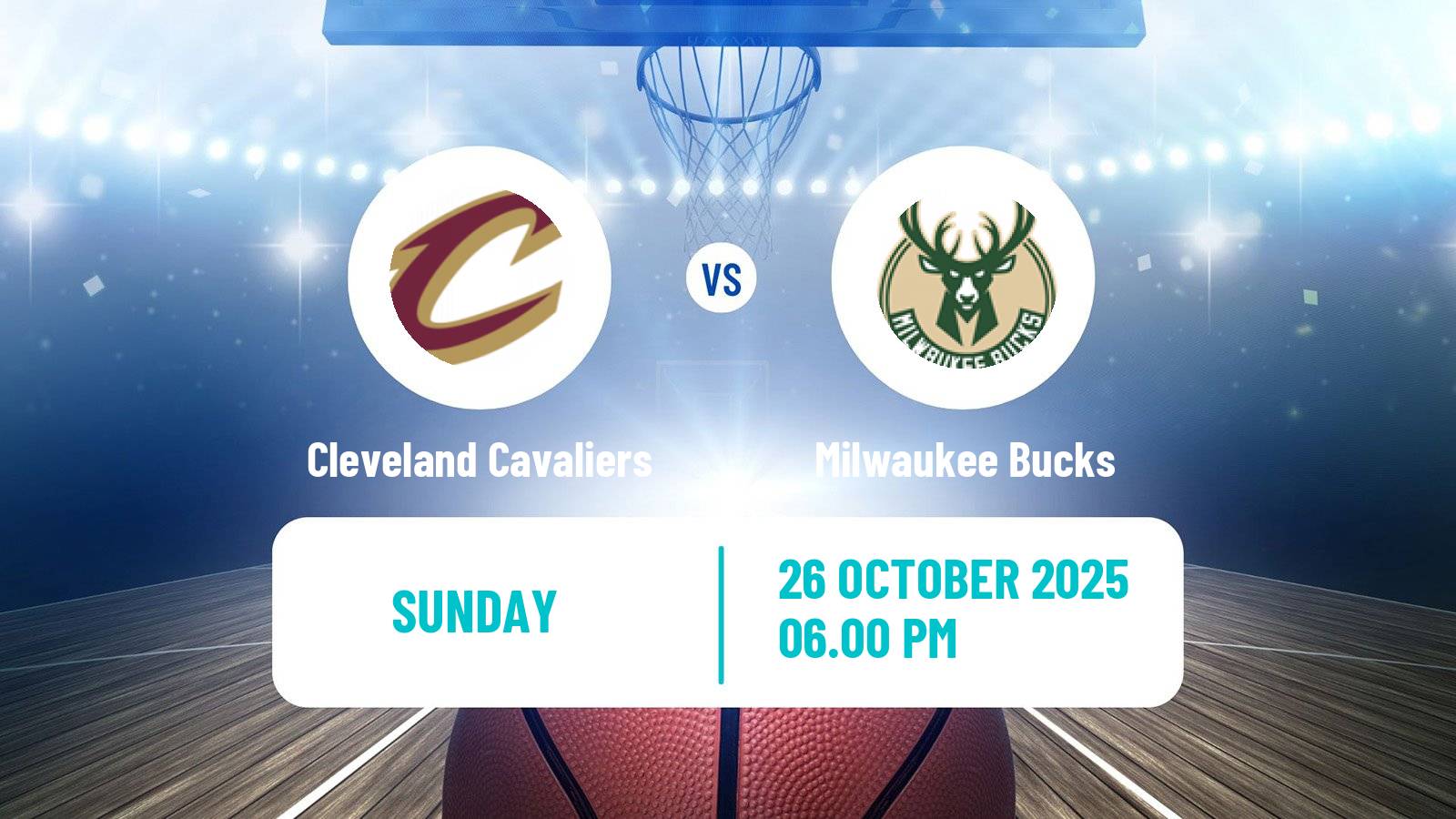 Basketball NBA Cleveland Cavaliers - Milwaukee Bucks